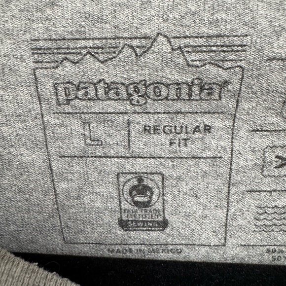 Patagonia Heather Gray Long Sleeve Regular Fit Responsibility-tee - Picture 2 of 7